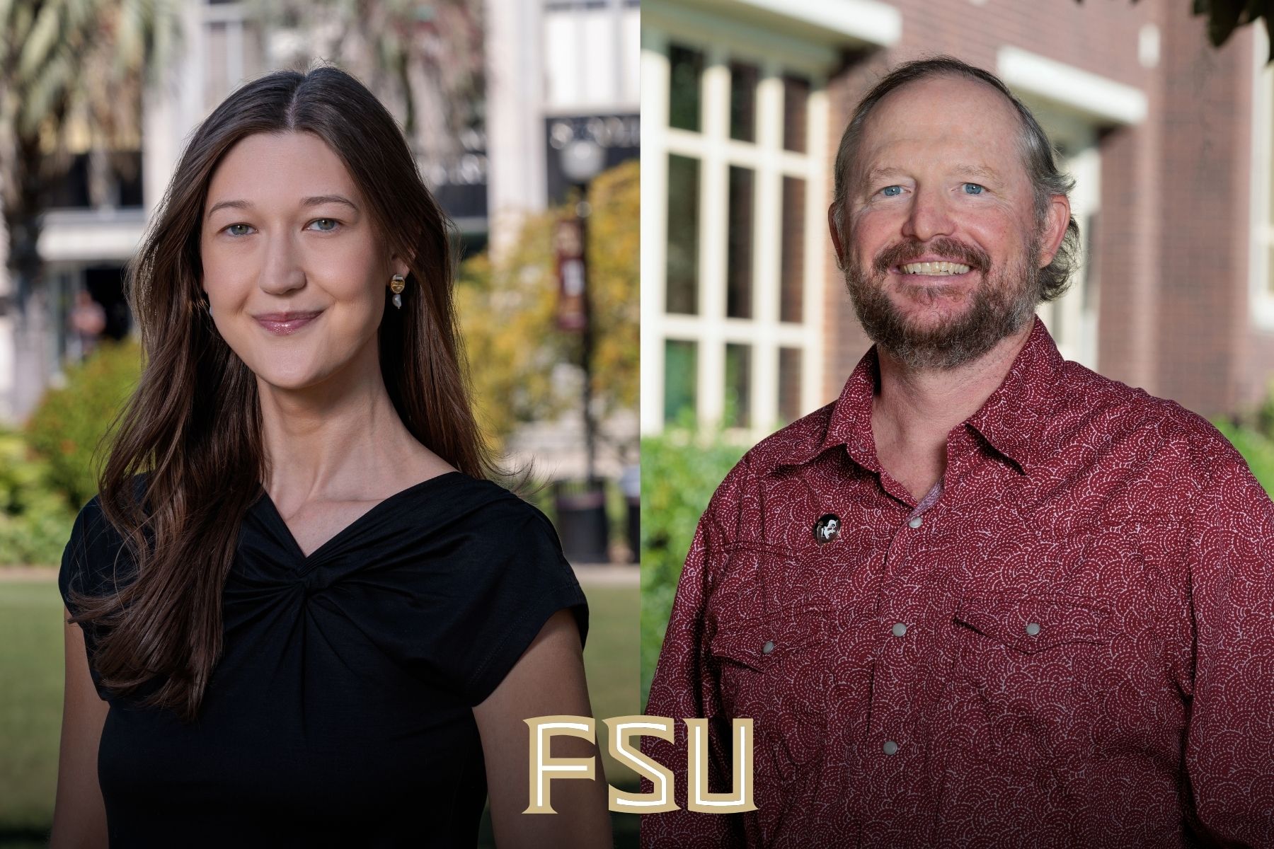 Left: headshot of Emily McLellan Lopez; Right: headshot of James Pfohl