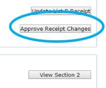 Approve Receipt Changes