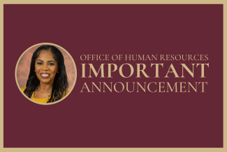 message to students, faculty, and staff from Renish Gibbs, includes image of Renisha Gibbs