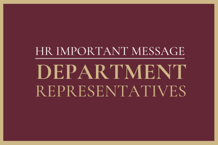 message to department representatives