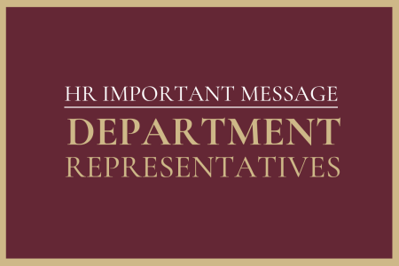 Message to department representatives